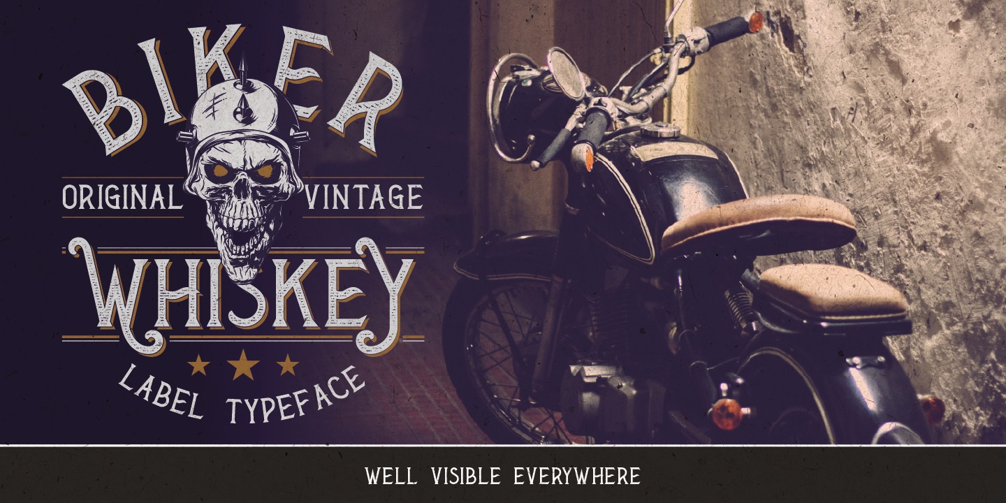 Beispiel einer Biker Whiskey Texture 1 FX-Schriftart